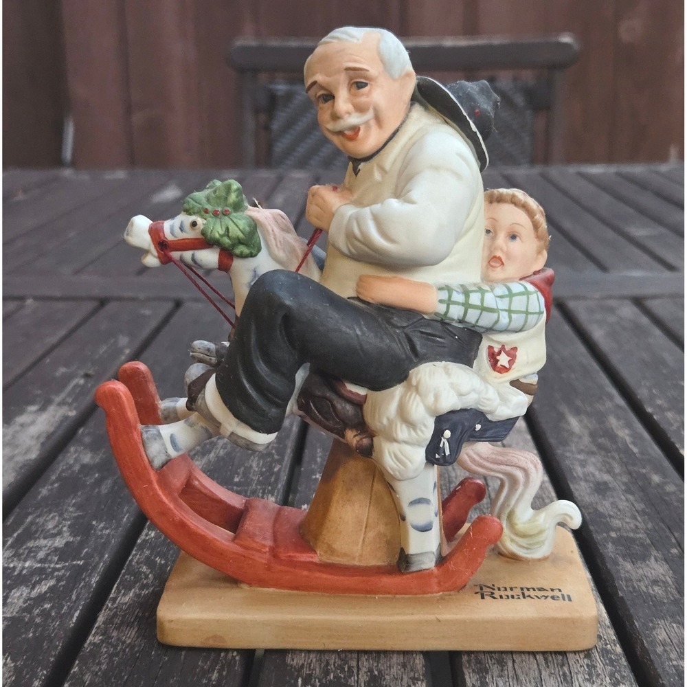 Vintage Danbury Mint Norman Rockwell "Gramps at the Reins" Figurine